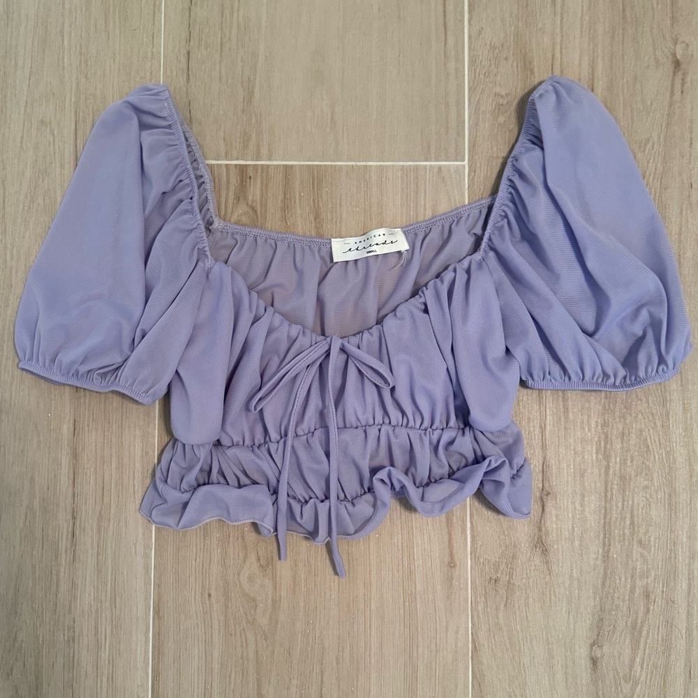 American Threads purple crop top
